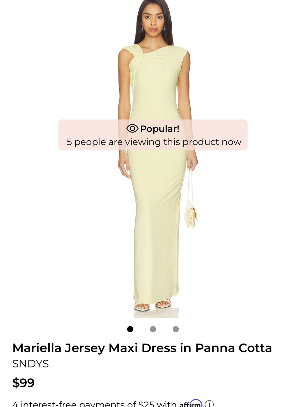 Mariella Jersey Maxi Dress — Panna Cotta by SNDYS